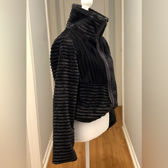 Anthropologie, Natasha Faux Fur Lux Black Bomber Jacket, Size XS - Picture 6 of 11